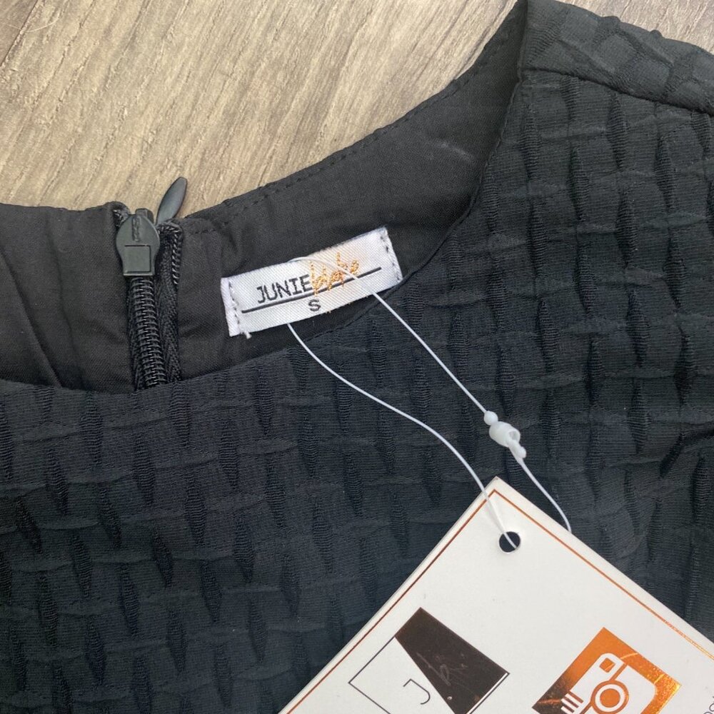 NWT Junie Blake Black Larynn Dress With Zipper Closure Size S - Picture 4 of 10